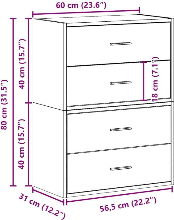 Produktbild vidaXL Lynne (60 x 31 x 40 cm)