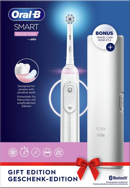 Actual product image Oral-B Smart Sensitive Electric Toothbrush + Travel Case (Oscillating toothbrush)
