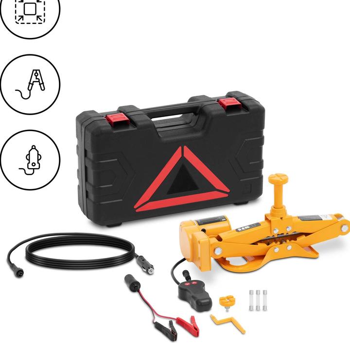 Produktbild MSW Elektrischer Wagenheber Radwechsel-Set Scherenwagenheber Autoheber Scherenheber