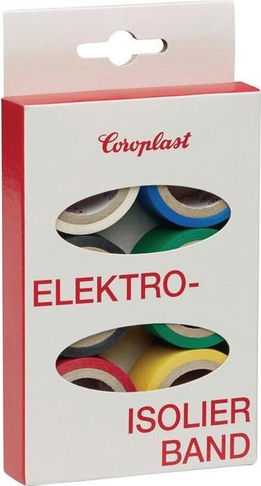 Coroplast Kit de rubans adhésifs en PVC Bleu, Jaune (19 mm)