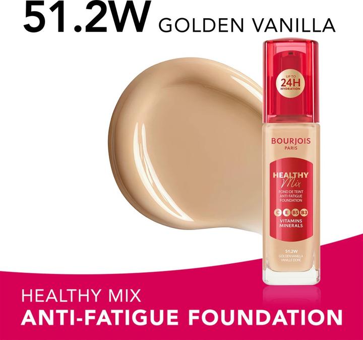 Image du produit Bourjois HEALTHY MIX base de maquillaje #51.2W-Golden Vanilla 30 ml (Golden Vanilla)