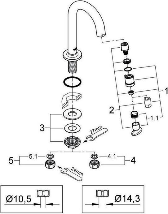 Produktbild Grohe 20201000 Badarmatur
