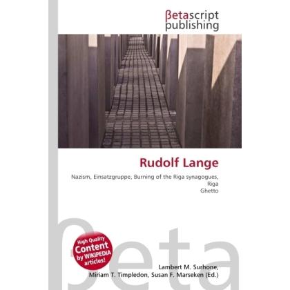 Rudolf Lange, Fachbücher