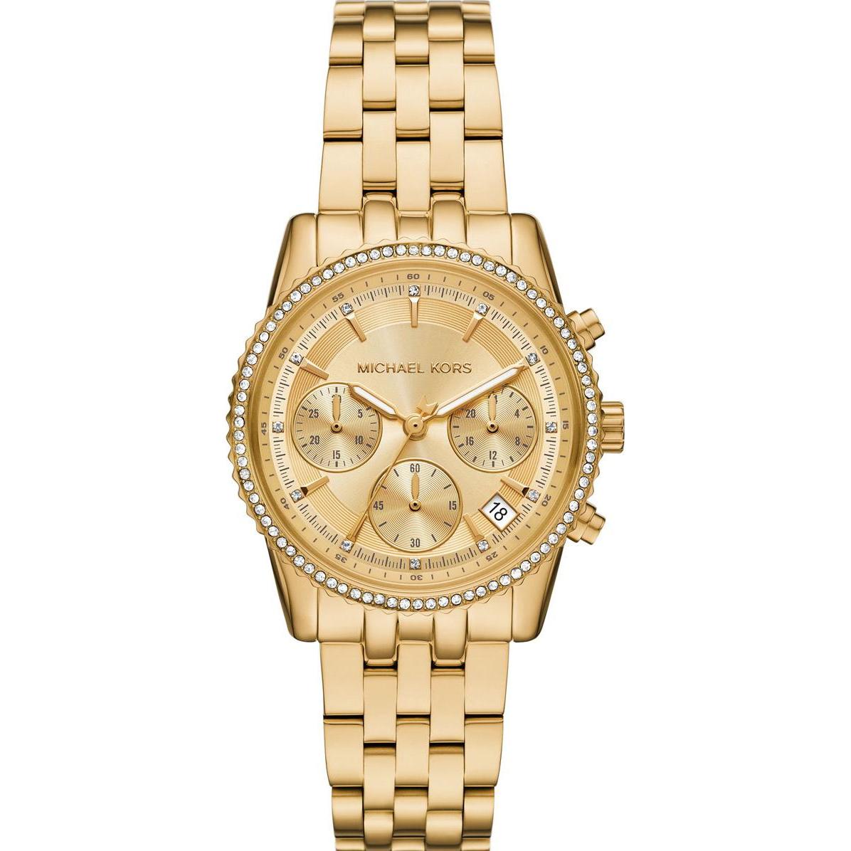 Michael Kors, Armbanduhr, Chronograph RITZ, Gold, (Chronograph, 35 mm)