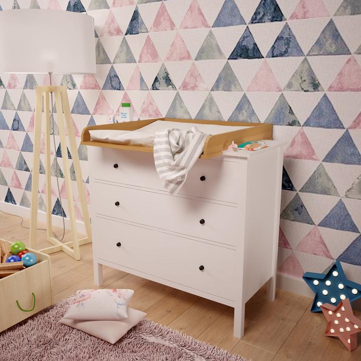 Actual product image Polini kids Changing unit for Hemnes IKEA chest of drawers