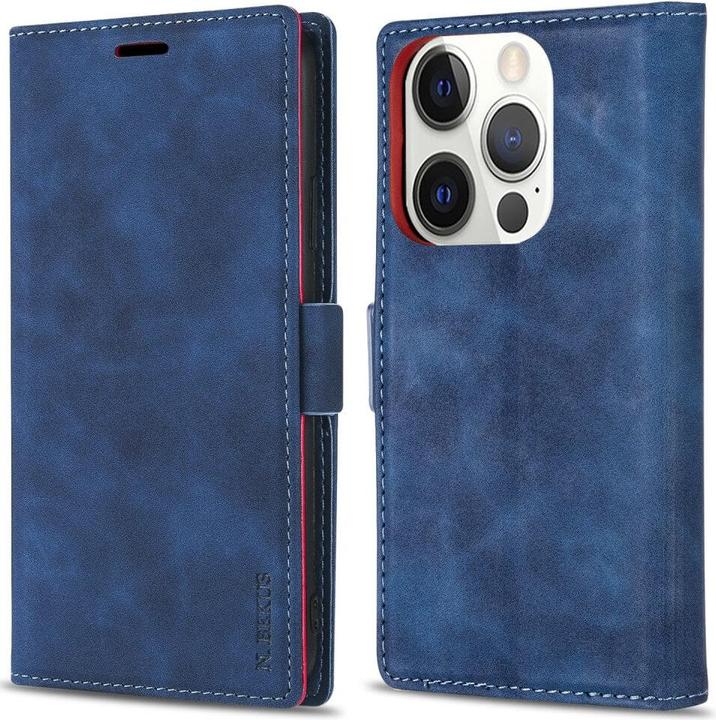 Produktbild N.Bekus iPhone 13 Pro - Flip Case Hülle blau (Apple iPhone 13 Pro)