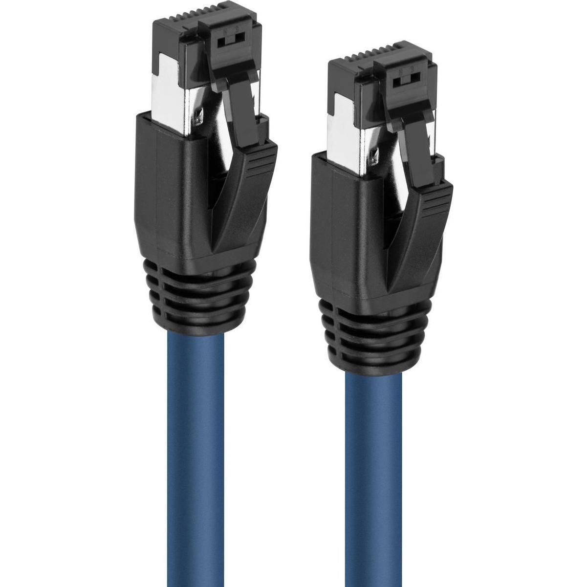 Thumbnail - MicroConnect CAT8.1 S/FTP 0,50m Blue LSZH (S/FTP, CAT8.1, 0.50 m), Netzwerkkabel