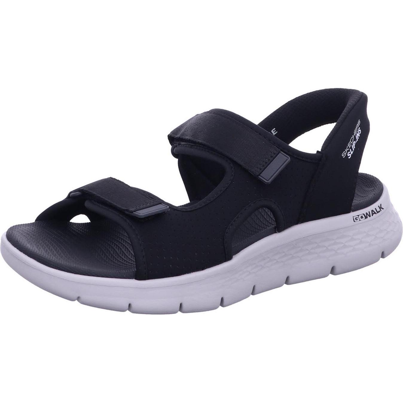 Skechers, Uomini, Sandali + Ciabatte, Go Walk Flex Zandal-Easy Entr - Heren Sandalen - Zwart, Nero, (42)