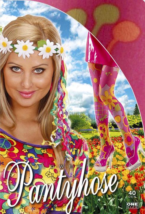 Image du produit Widmann Strumpfhose Hippieblumen