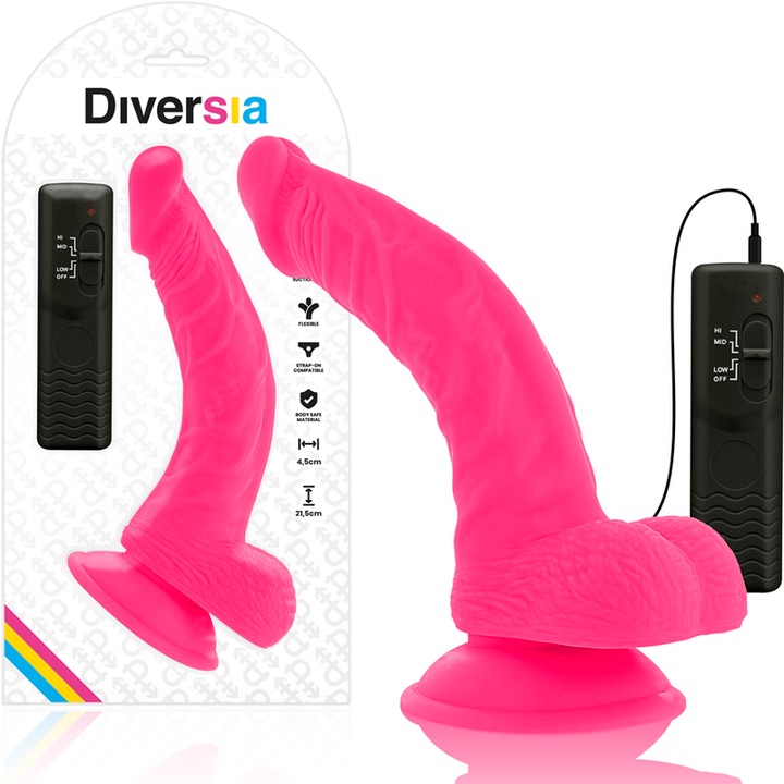 Image du produit Diversia Godemiché Flexible Vibrant 21,5 cm - Violet