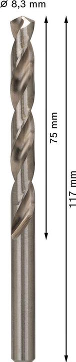 Image du produit Bosch Professional Zubehör Foret hélicoïdal PRO Metal HSS-G, 8,3 x 75 x 117 mm (8,3 mm)