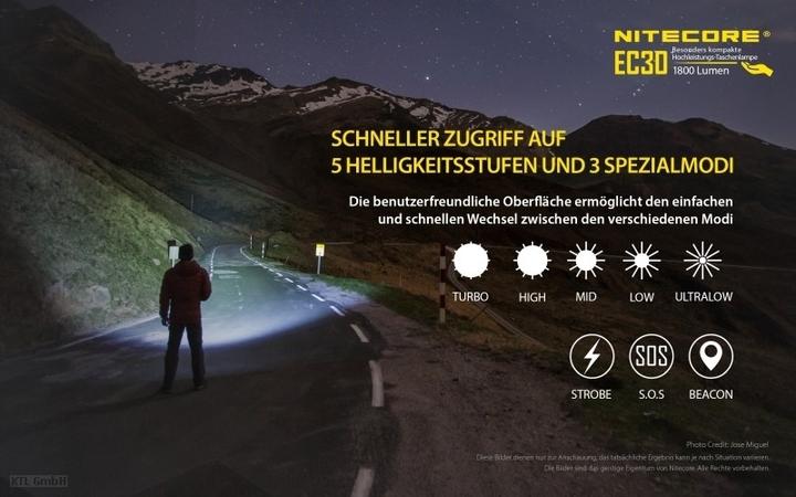 Produktbild Nitecore EC30 inkl. Akku (11.15 cm, 1800 lm)