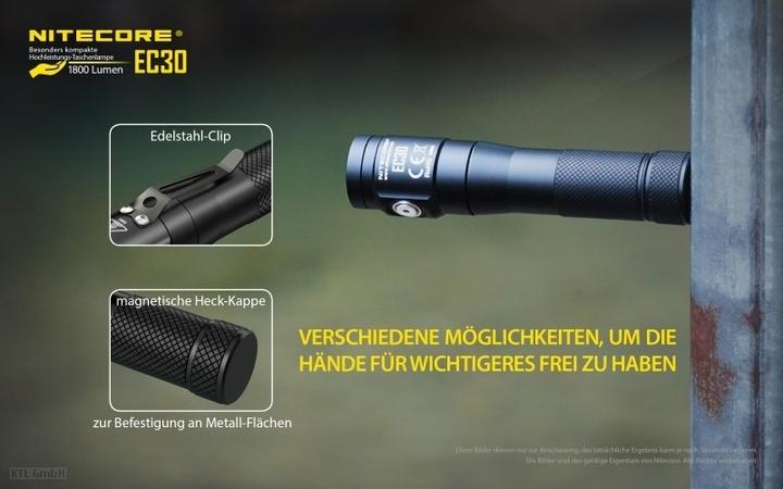 Produktbild Nitecore EC30 inkl. Akku (11.15 cm, 1800 lm)