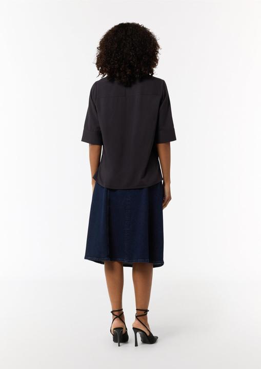 Produktbild Comma Bluse Twill-Bluse im Relaxed Fit mit Tunika-Ausschnitt (36)