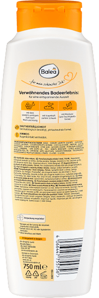 Produktbild dm Balea Schaumbad Milch und Honig (750 ml, Schaumbad)