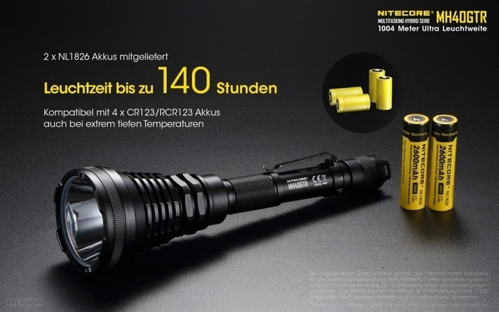 Actual product image Nitecore MH40GTR (25.70 cm, 1200 lm)