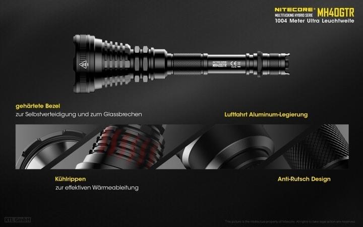 Actual product image Nitecore MH40GTR (25.70 cm, 1200 lm)