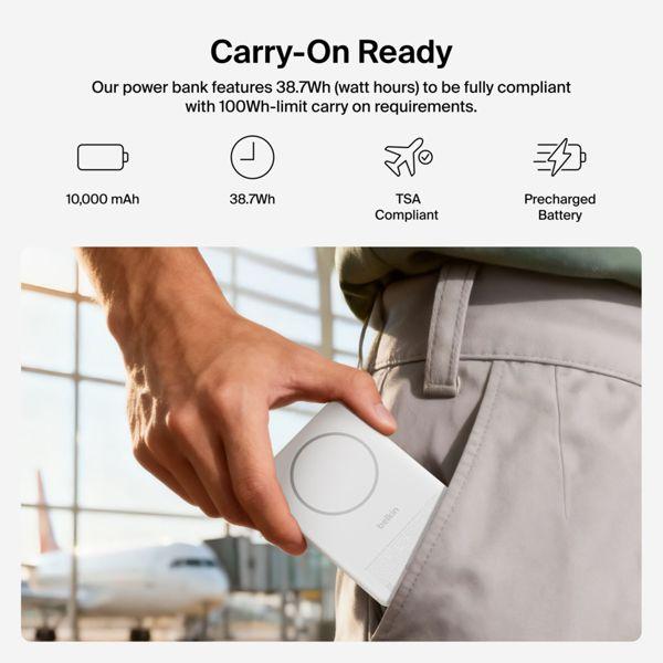 Actual product image Belkin Boostcharge Slim Magnetische Po (10000 mAh, 15 W)