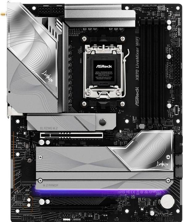 Produktbild AsRock Mainboard X870 LiveMixer WiFi (AM5, AMD X870, ATX)