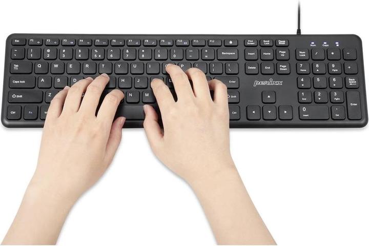 Actual product image Perixx PERIBOARD-210 C, DE, wired, quiet keys, black (DE, Cable)