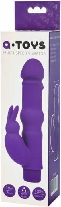 Actual product image Toyfa A-TOYS, Vibrator mit Klitoris-Stimulation, Silikon, Lila, 18 cm