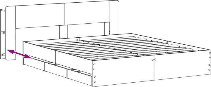 Produktbild vidaXL Aufbewahrungsbett (180 x 200 cm)