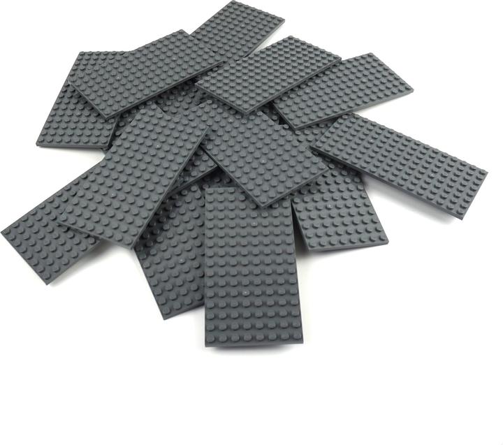 Image du produit LEGO Plaques de construction 8x16 Gris foncé - Classic, Basic, City - Plaque gris bleu foncé 92438 (92438, LEGO Classic)