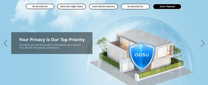 Productafbeelding Aosu V8S video deurintercom WLAN complete set 1 stuk zwart (WiFi)