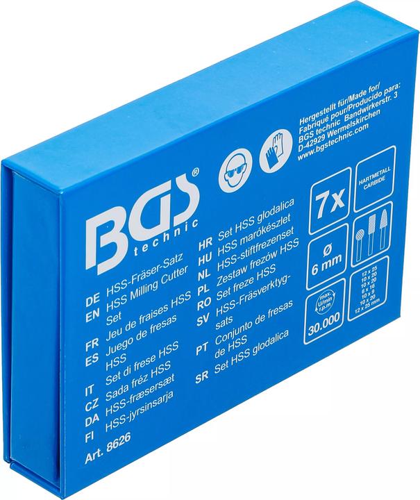 Actual product image BGS HSS Milling Cutter Set 7 pcs.
