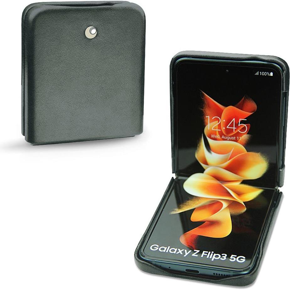 Noreve Lederschutzhülle (Samsung Galaxy Z Flip3), Smartphone Hülle, Blau