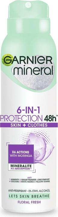 Garnier GARNIER 6 In 1 Skin And Clothes Protection 48h Women DEO spray 150ml (Roll-on, 150 ml)