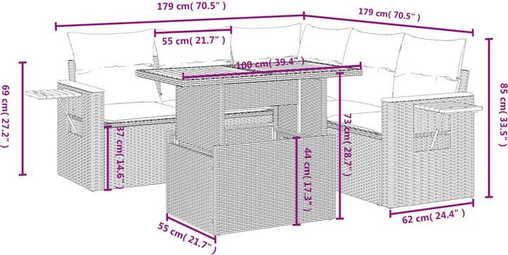 Produktbild vidaXL Garten Sofagarnitur