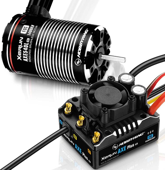 Hobbywing Kit de propulsion brushless AXE Plus R3 Combo 1400 kV 2-6S