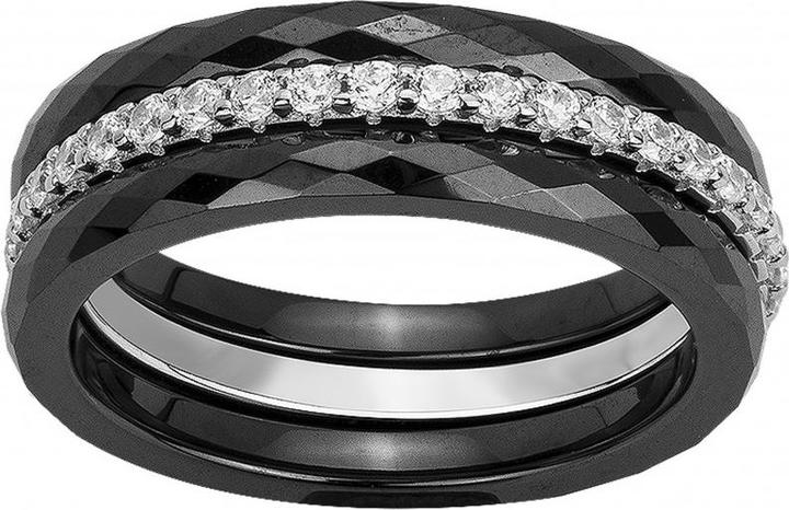 Immagine prodotto Ceranity Anello Argento - Ceramica Nera - Zirconia (54, 925 Argento)