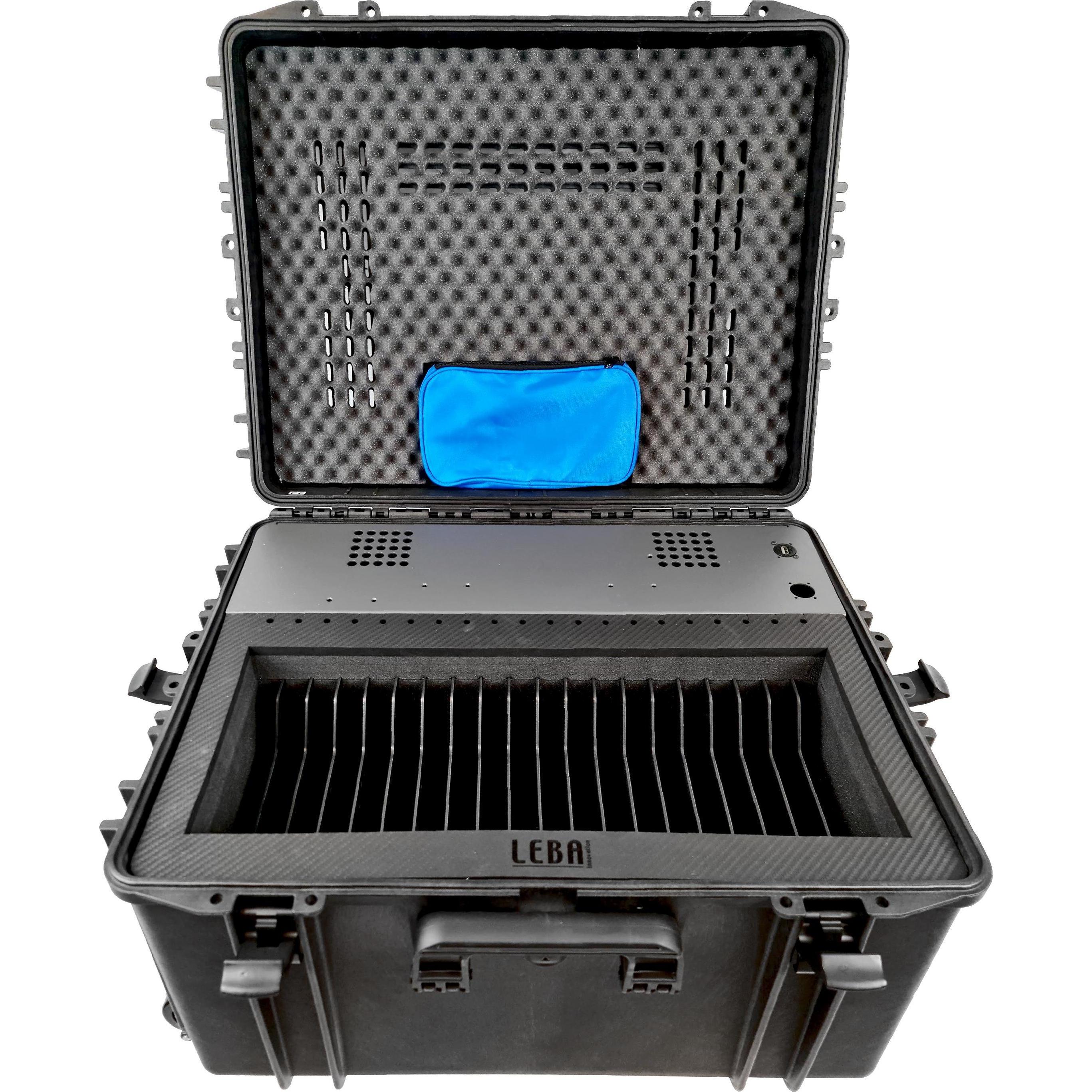 Leba NCASE-20T-UB-SC, Notebookwagen, Schwarz