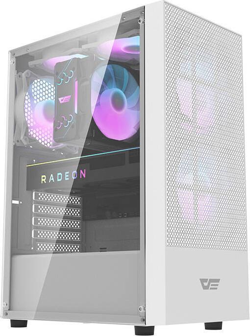 Darkflash Tech A290 computer case + 3 fans (white) (ATX, ITX)