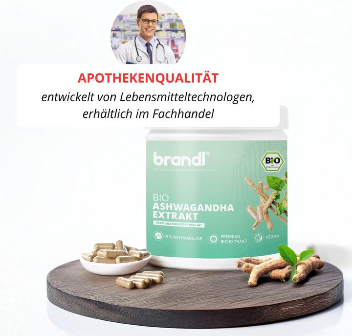 Produktbild Brandl Bio KSM 66 Ashwagandha Extrakt (1 Stück, Kapseln, 84.64 g)