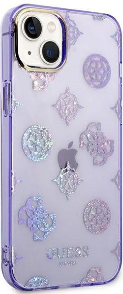 Produktbild Guess GUHCP14MHTPPTL iPhone 14 Plus 6,7" liliowy/lilac hard case Peony Glitter (Apple iPhone 15 Plus, Apple iPhone 14 Plus)