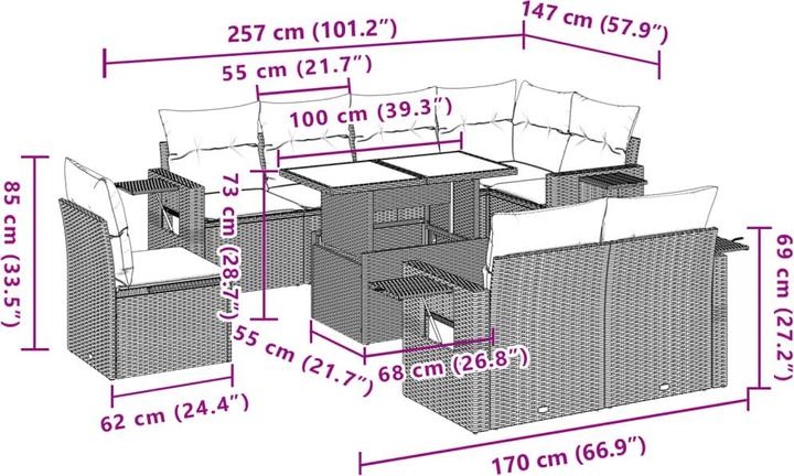 Produktbild vidaXL Huxley
