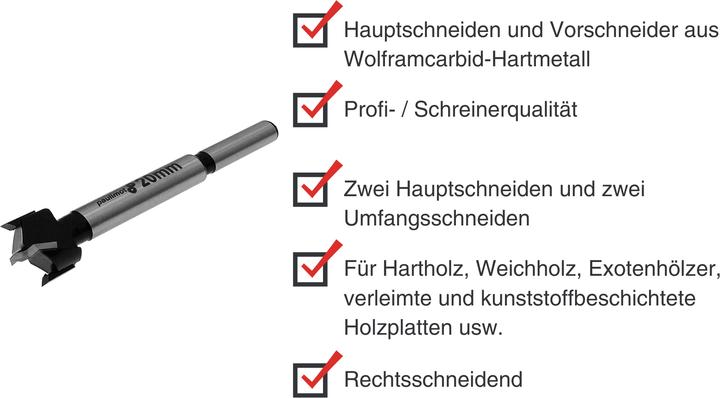 Actual product image Paulimot Kunstbohrer, hartmetallbestückt Ø 20 x 90 mm (up to 20 millimetres)