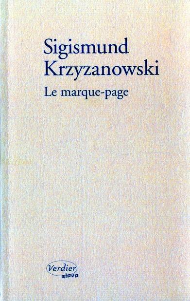 Produktbild Verdier Le marque-page (Französisch, Krzyzanowski Sigismund D., 1999)