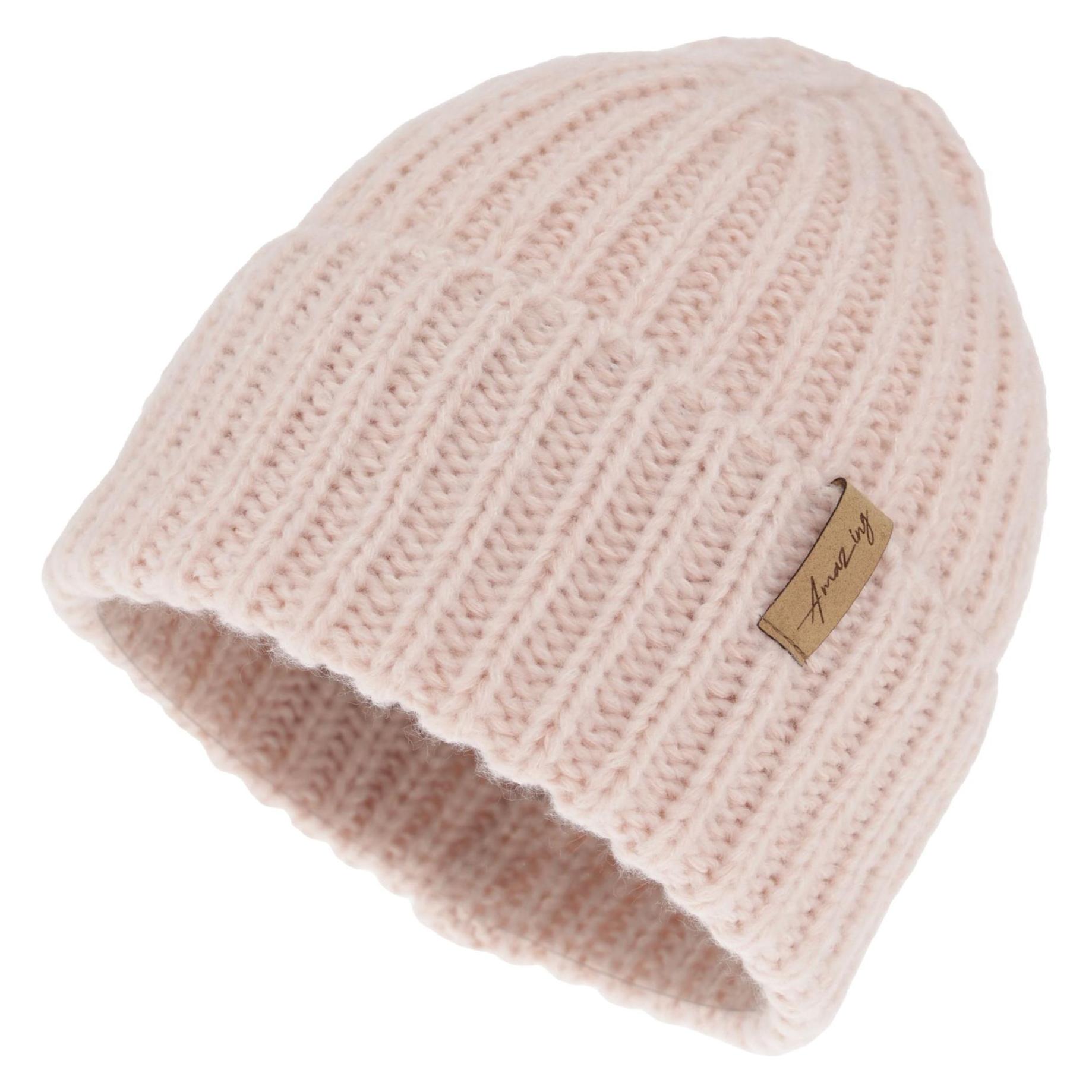 Maxte, Damen, Mütze, Damen-Wintermütze – Merinowolle Caro, Rosa