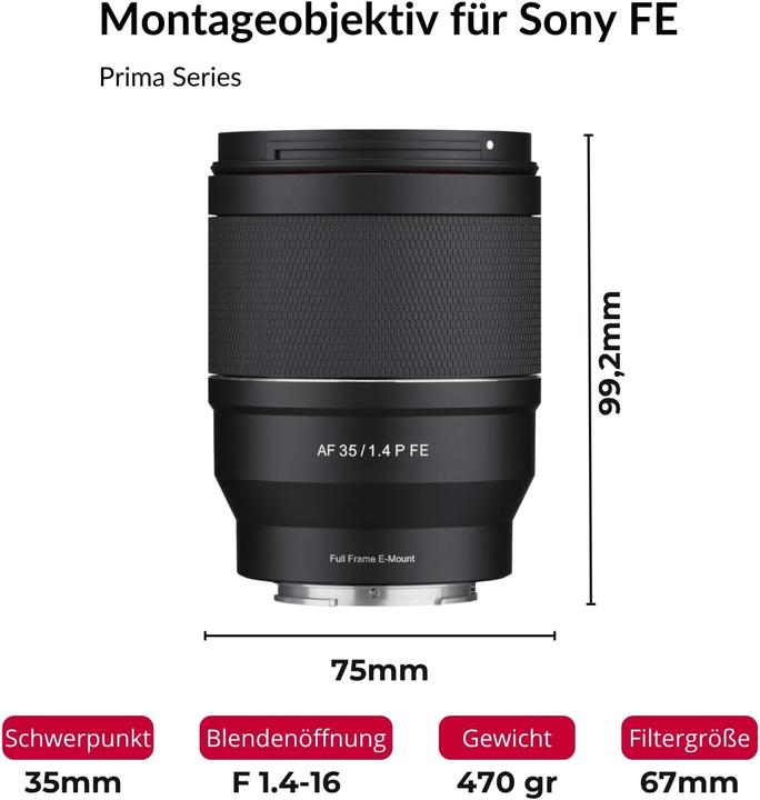 Image du produit Samyang AF 35mm F1.4 P Sony E (Sony E)
