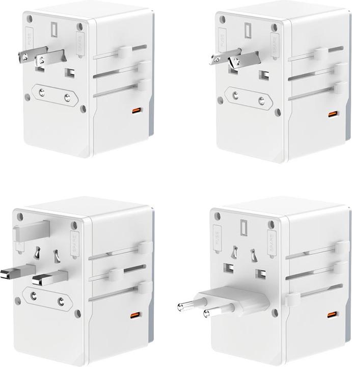 Actual product image Dudao A35 Universal Travel Adapter White