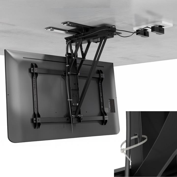 Produktbild Maclean electric ceiling TV mount TUYA support max VESA 600x400 90st swivel remote (Decke, 75", 35 kg)