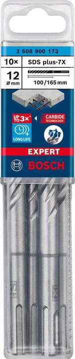 Actual product image Bosch Professional Zubehör EXPERT SDS plus-7X hammer drill bit, 12 x 100 x 165 mm, 10 pcs. (12 mm)