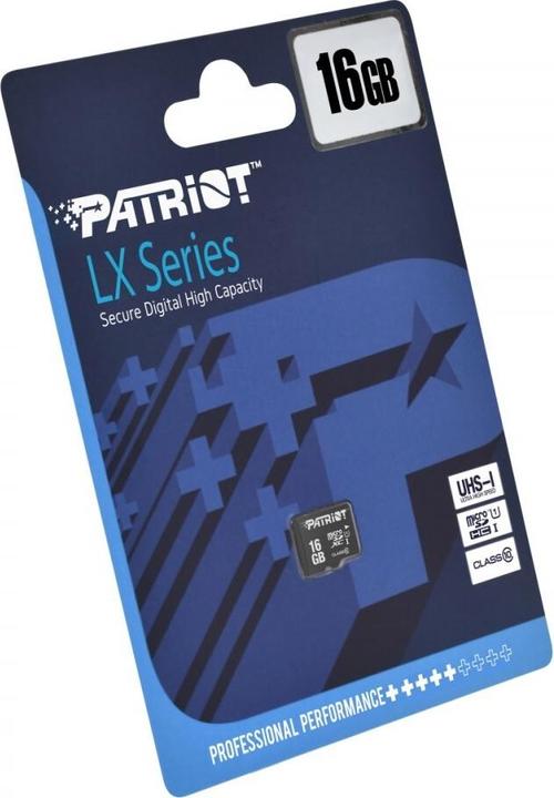 Produktbild Patriot PSF16GMDC10 Speicherkarte MicroSDHC UHS-I Klasse 10 (16 GB, microSDHC, U1, UHS-I)