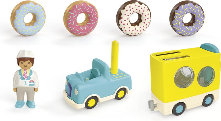 Produktbild Playmobil Verrückter Donut Truck mit Stapel- und Sortierfunktion (71702, Playmobil Junior)