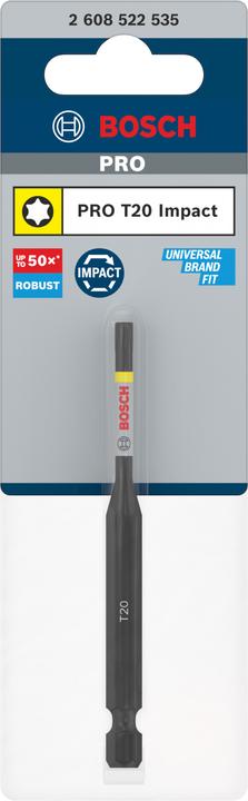 Actual product image Bosch Professional Zubehör PRO Torx Impact Bit, T20, 90 mm (T20)
