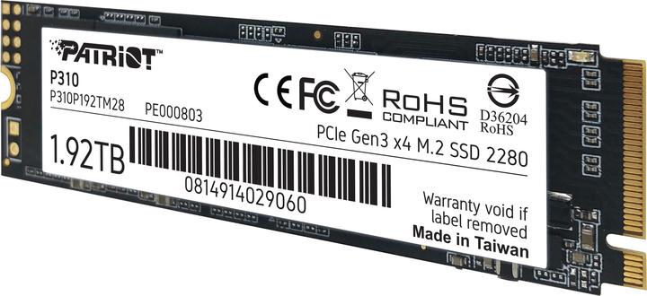 Produktbild Patriot P310 M.2 PCI Express 3.0 NVMe (1920 GB, M.2 2280)